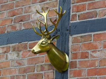 Wandornament Hert - goud - alu