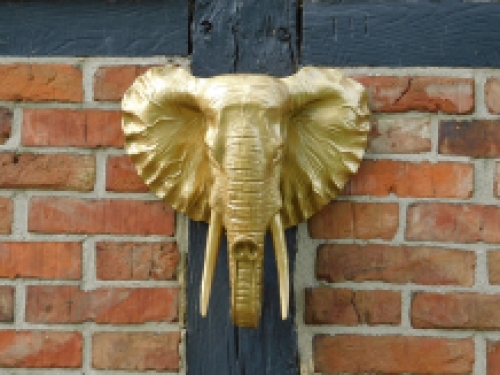 Wandschmuck Elefant - Gold - Polystone