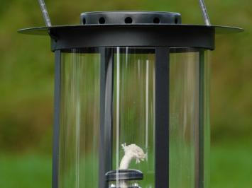Olielamp XL - Zwart - Metaal en Glas - Lantaarn - Ophangbaar