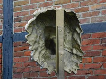Eenmalig: Grote Leeuwenkop op Standaard - 120 cm - Messing - aluminium