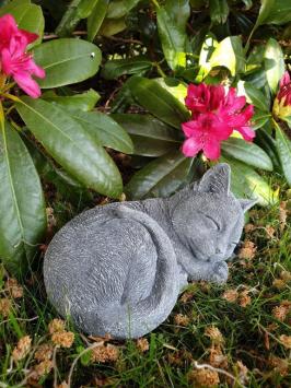 Gartenstatue Katze, Beton