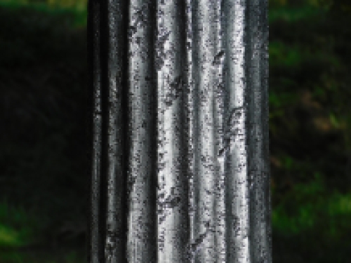Sockel - Säule - Silber - Polystone