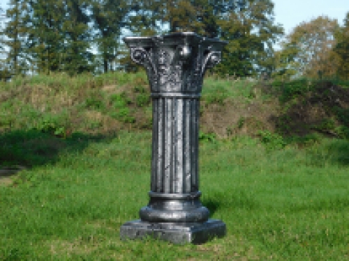 Sockel - Säule - Silber - Polystone