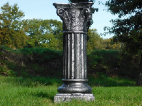 Sockel - Säule - Silber - Polystone